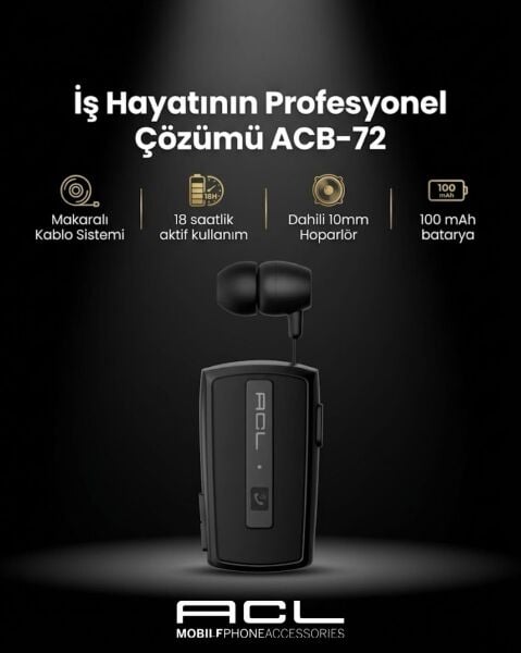 ACL ACB-72 Bluetooth İş Kulaklığı
