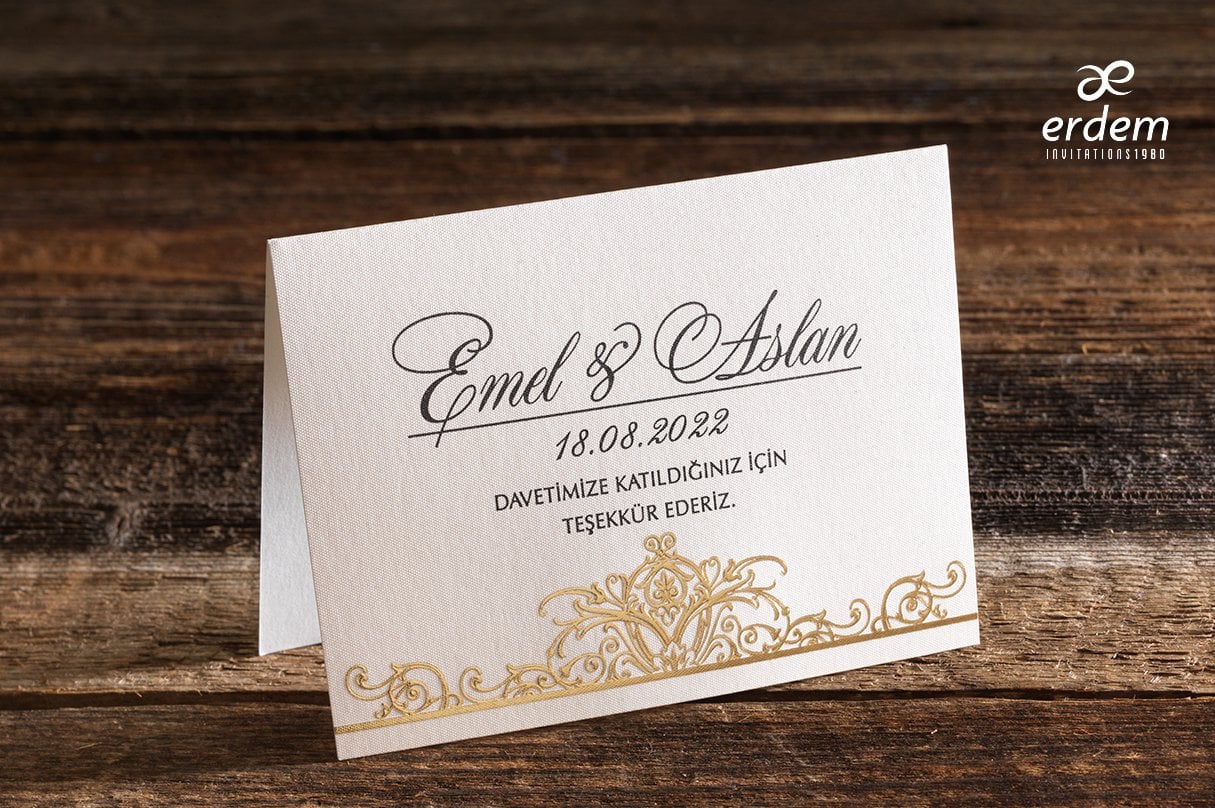 Teşekkür & Masa Kartları