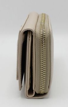 Çok Gözlü Krem Kadın Cüzdan