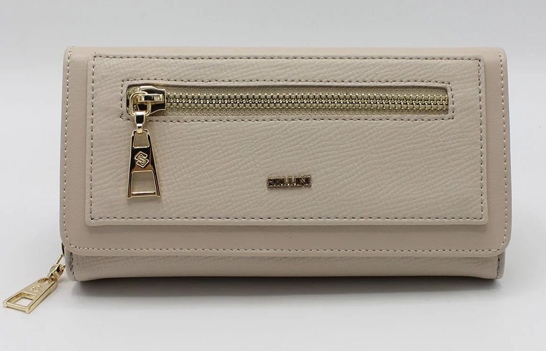 Çok Gözlü Krem Kadın Cüzdan