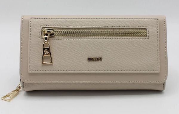 Çok Gözlü Krem Kadın Cüzdan