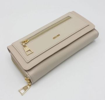 Çok Gözlü Krem Kadın Cüzdan