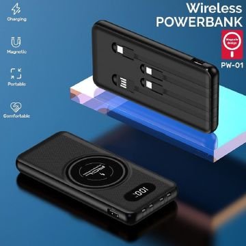 PW-01 Eliteseries™ 10000 mAh LCD Ekran Taşınabilir Şarj Aleti/Powerbank