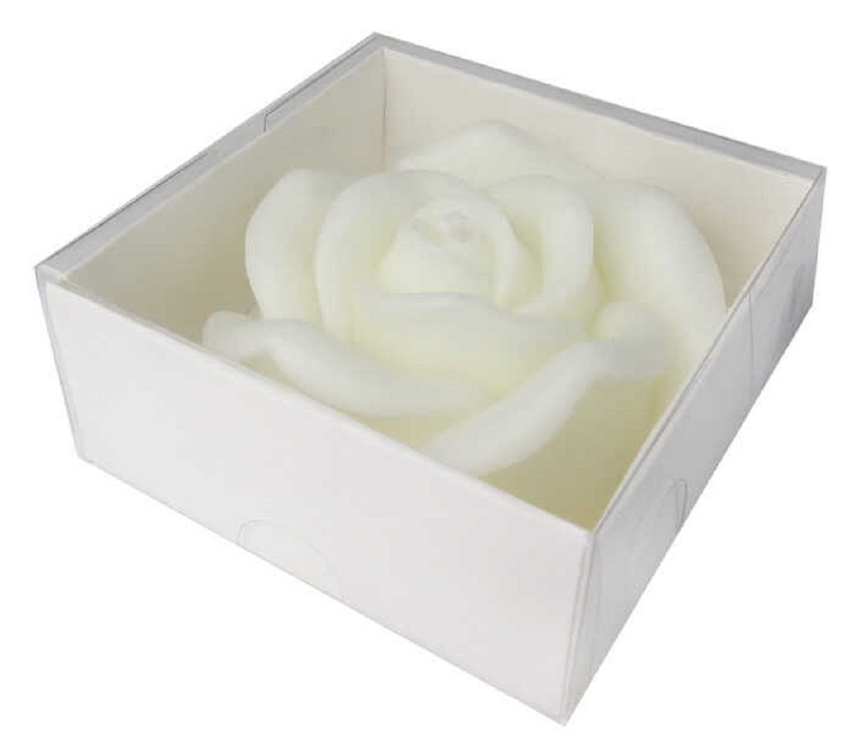 Mum Gül Asetat Kutulu Beyaz