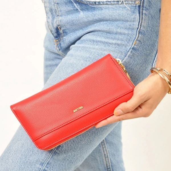 Sellini Çok Gözlü Kırmızı Kadın Cüzdan