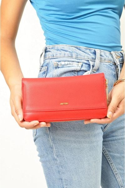 Sellini Çok Gözlü Kırmızı Kadın Cüzdan