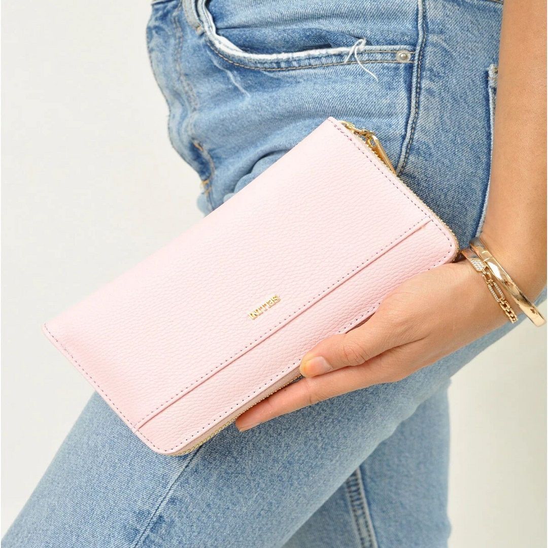 Sellini Çok Gözlü Pudra Pembe Kadın Cüzdan