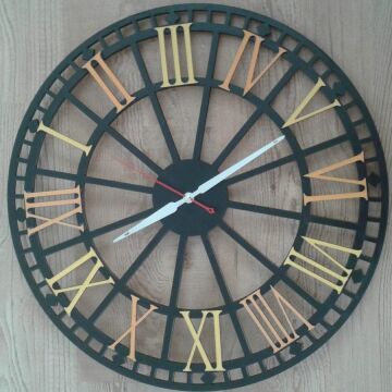 Ahşap Roma Rakamlı Saat