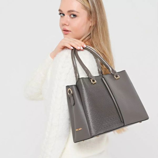 3 Bölme Kalıplı Kadın Yeşil Omuz ve Çapraz Çanta