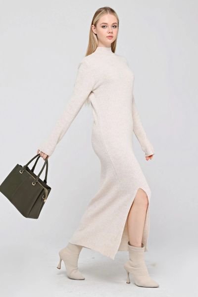 3 Bölme Kalıplı Kadın Yeşil Omuz ve Çapraz Çanta