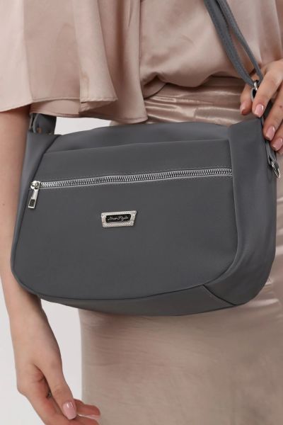 3 Bölme Kalıplı Kadın Petrol Mavi  Çantası