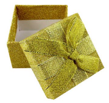 Kutu Karton Floklu Yaldizli Altin