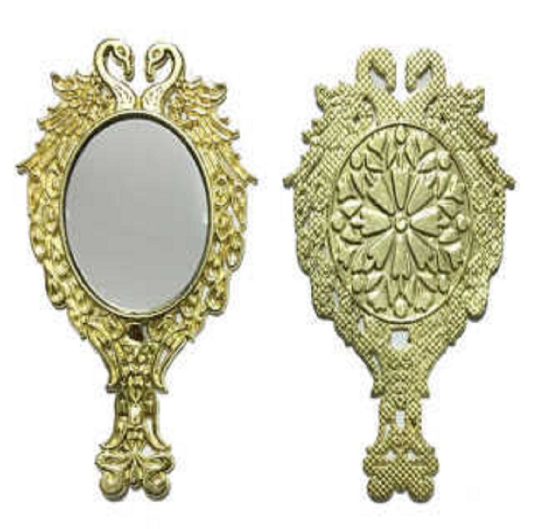 Ayna Çift Kugu Metal Asetatli Altin