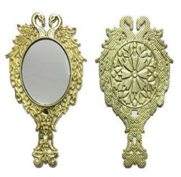 Ayna Çift Kugu Metal Asetatli Altin