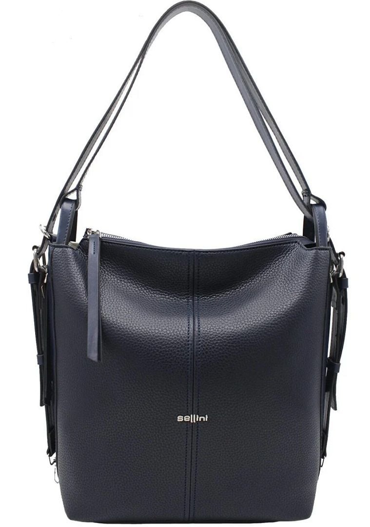 Yumuşak Kadın Lacivert Omuz ve Sırt Çantası