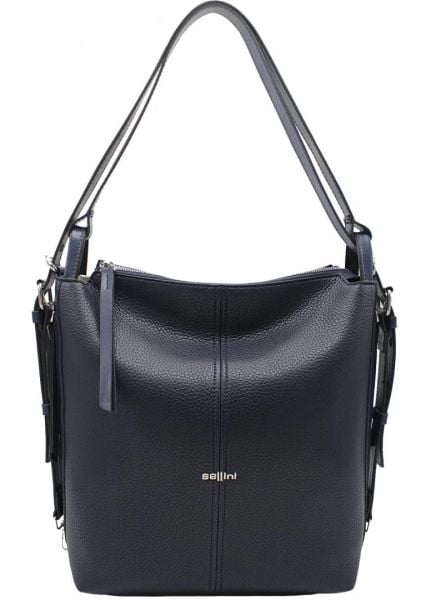 Yumuşak Kadın Lacivert Omuz ve Sırt Çantası