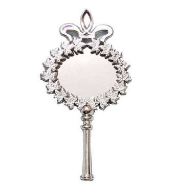 Ayna Çiçekli Plastik Gümüş