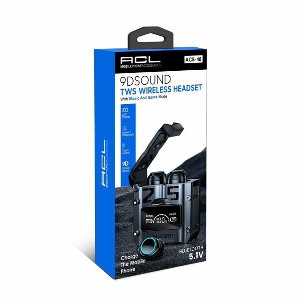 ACB-48 9D/LCD Göstergeli 5.1V Oyuncu Bluetooth Kulaklık