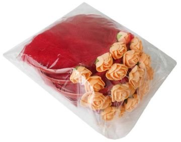 Kına Tacı Turuncu Çiçekli Kırmız