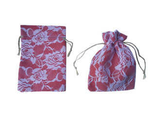 Kese Çuval Çiçek Desen Kırmız