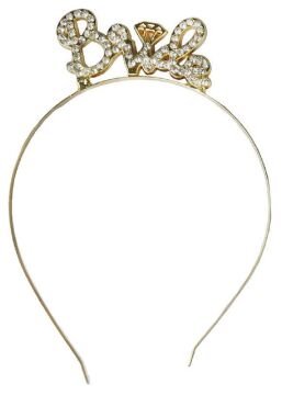 Taç Taşlı Brıde Pırlantalı Metal Altın