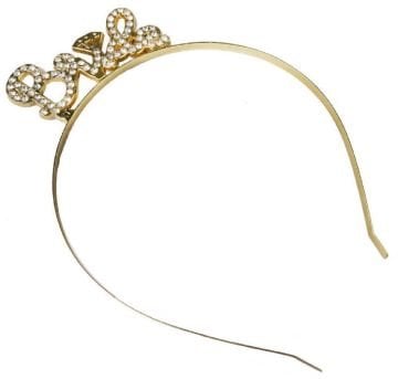 Taç Taşlı Brıde Pırlantalı Metal Altın