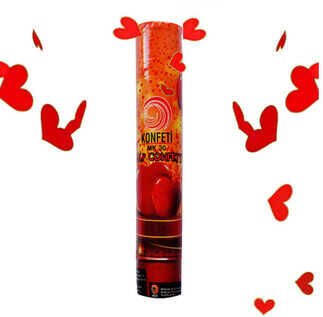 Konfeti  Kalp  Metal Tüp  30CM PK:1